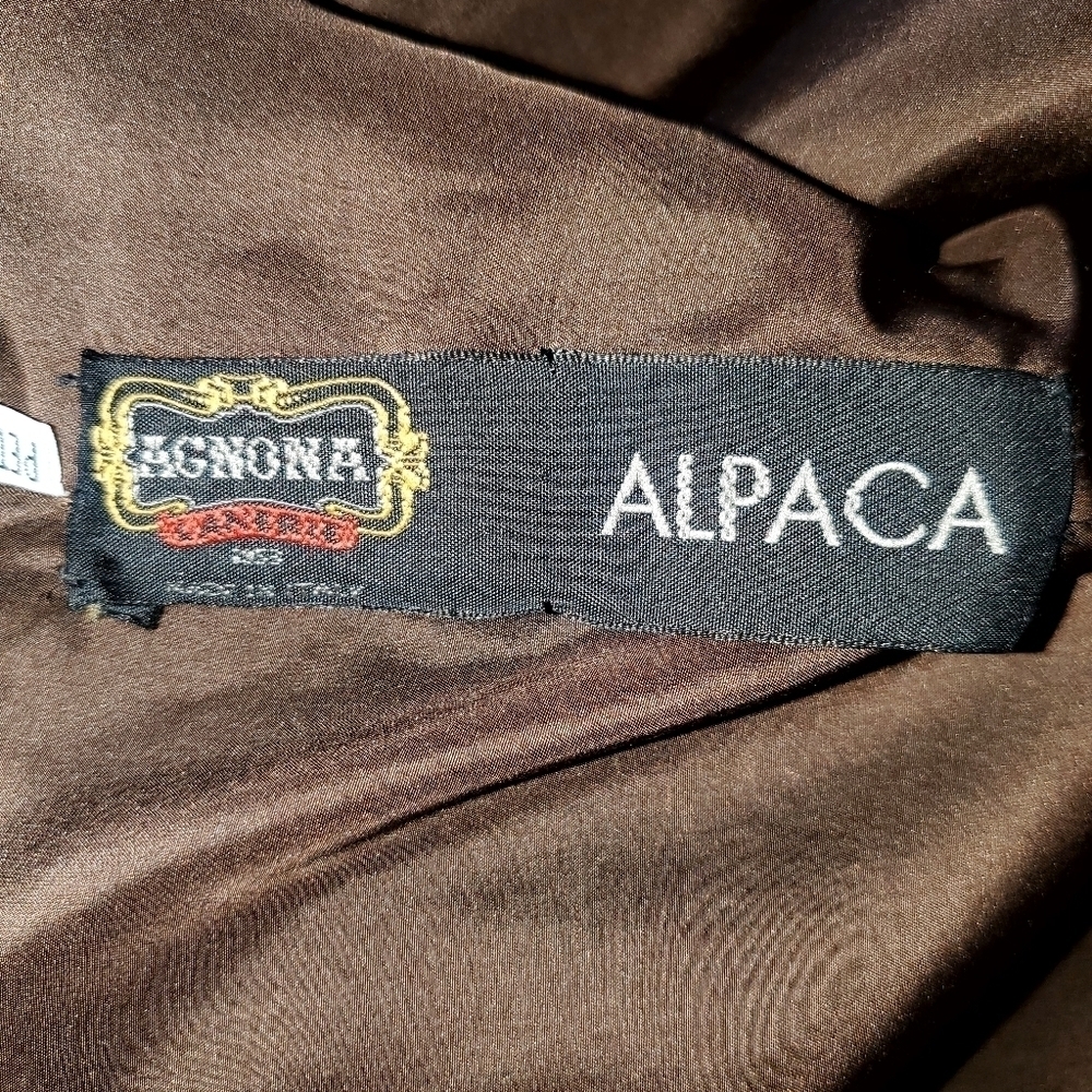 Neiman Marcus Bisang Agnona Alpaca Long Brown Coat Size 8P - Picture 12 of 14
